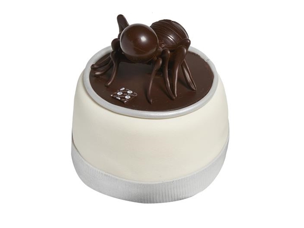 Hoge witte taart met chocolade SPIN 10p